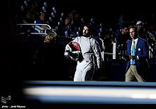 Fencing at the 2016 Summer Olympics – Men's sabre (Iranian Mojtaba Abedini) 15.jpg