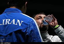 Fencing at the 2016 Summer Olympics – Men's sabre (Iranian Mojtaba Abedini) 22.jpg