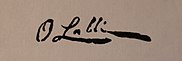 Firma di O. Lalli.
