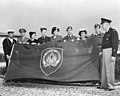 Gen. Dwight Eisenhower in front of the standard, 8 October 1951