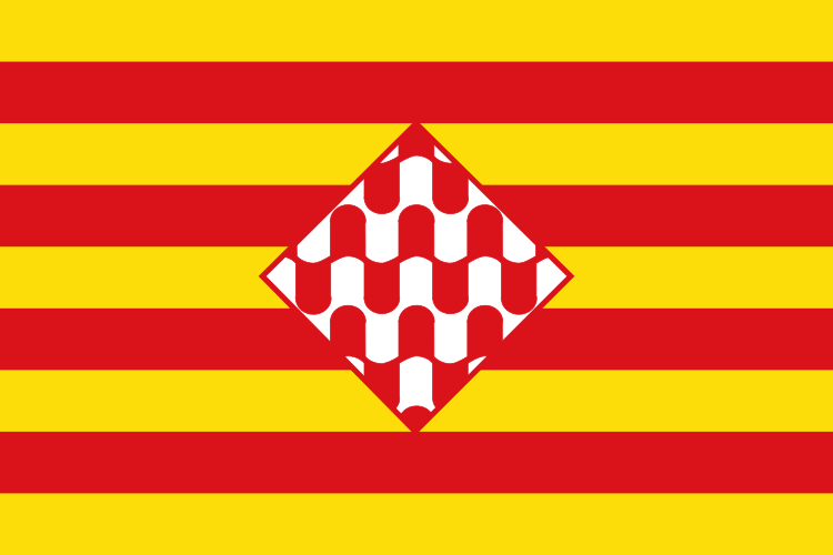 Archivo:Flag of Girona province (unofficial).svg