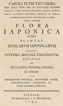 Titelblatt der Flora japonica (1784)