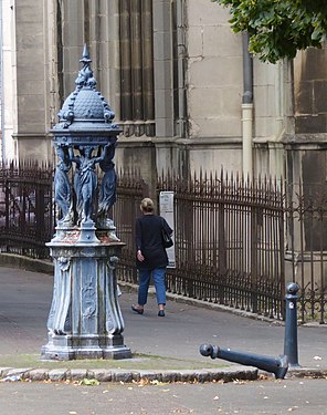 Corroded Wallace fountain in Nancy