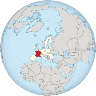 Położenie Francji metropolitalnej w Unii Europejskiej