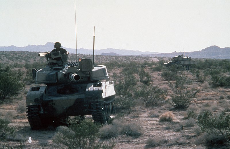 File:Front view of modified M551 crossing desert during National Training center exercise c1986 DA-ST-88-04061.jpg