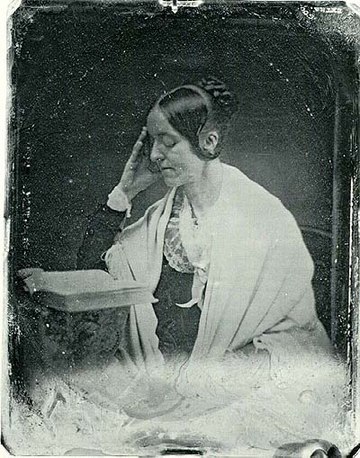 The only known daguerreotype of Margaret Fuller (by John Plumbe, 1846).