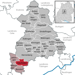 <span class="mw-page-title-main">Gäufelden</span> Municipality in Baden-Württemberg, Germany