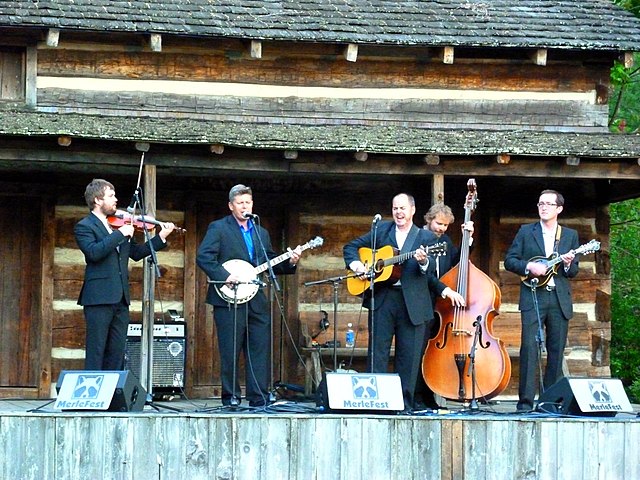 2013 Hall of Fame inductees The Gibson Brothers performing at MerleFest in 2010.