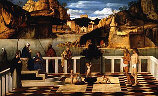 <i>Holy Allegory</i> Painting by Giovanni Bellini