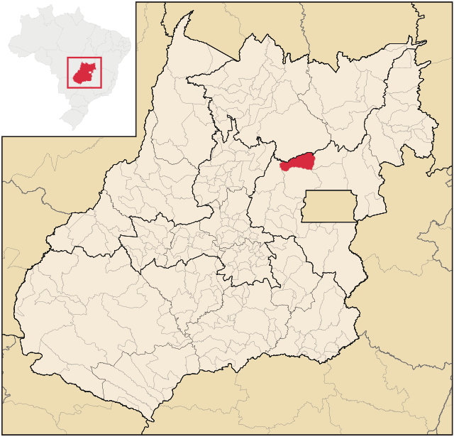 Localização de Mimoso de Goiás em Goiás