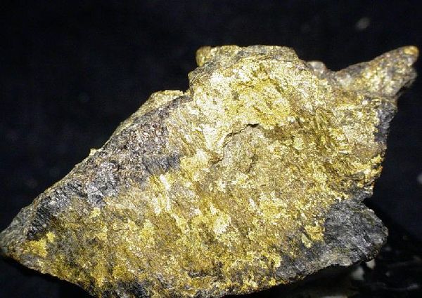 High-grade gold ore from the Witwatersrand near Johannesburg.