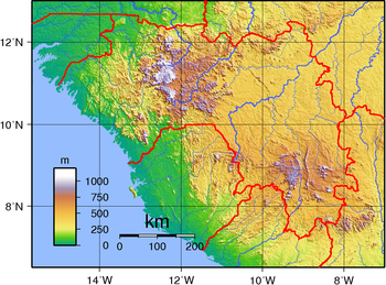 Guinea's topography. Guinea Topography.png