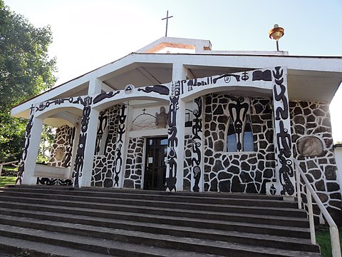 Front view of the Catholic Church, Hanga Roa