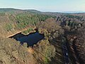 Hautsee mit schwimmender Insel (Luftbild März 2014)