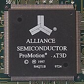 Alliance ProMotion AT25 graphics chip on a Voodoo Rush Hercules Stingray 128 3D 10 Alliance Semiconductor ProMotion.jpg