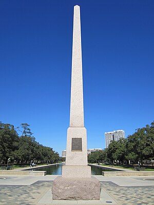 Hermann Park, Houston, Pionierdenkmal im Jahr 2012.JPG