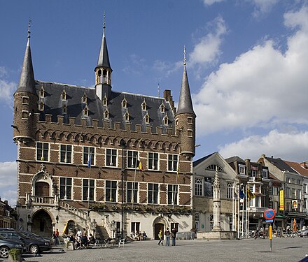 Geraardsberge Town Hall. One of the most characteristic buildings in the town, dating back to medieval times.