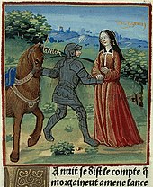 How Morgain granted Lancelot a leave from her prison to conquer Dolereuse Gard. (Lancelot en prose c. 1494 or later)