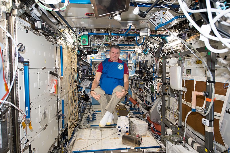 File:ISS-53 Paolo Nespoli tests a personal radiation shielding garment inside the Destiny lab.jpg