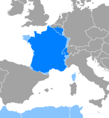 Distribution of the French language in Europe Idioma frances.png