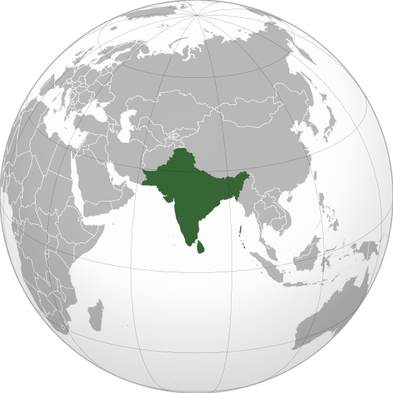 File:Indian Subcontinent (orthographic projection).svg