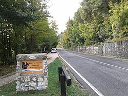 Entrada na reserva Monte Salviano