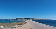 Isle of Portland from Chesil Beach