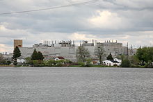 View of Janesville Assembly Plant from across Rock River Janesville GM Assembly Plant (3549917605).jpg