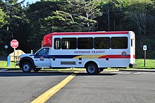 Jefferson Transit bus at Kalaloch Lodge in Olympic National Park Jefferson Transit bus outside Kalaloch Lodge.jpg