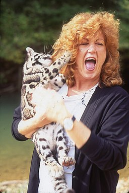 JoGayle Howard (1951-2011) with Clouded Leopard Cub, 1992