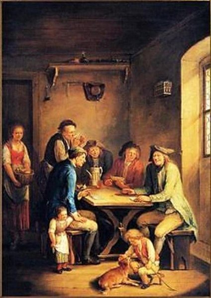 File:Johann Andreas Herrlein - Interieur met kaartspelende boeren - 679 - Städel Museum.jpg