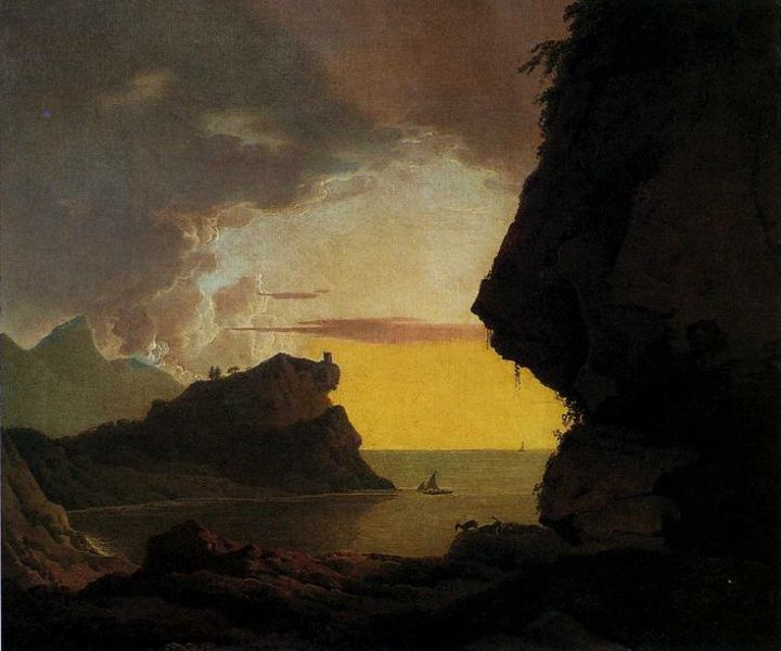 File:Joseph Wright of Derby. Sunset on the Coast near Naples. c 1785-90.jpg