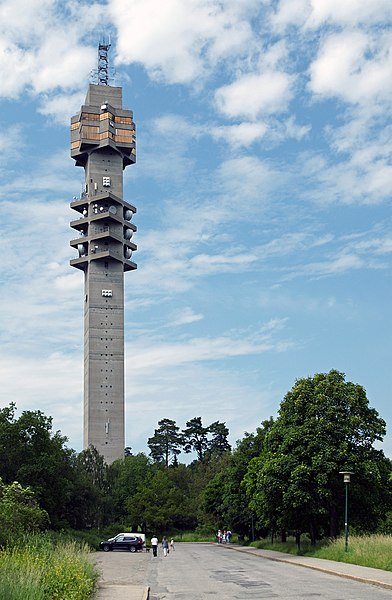 The Kaknästornet in Stockholm is the major broadcasting antenna for TV and radio.