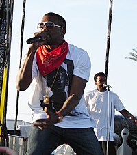 During live performances of "I Wonder" Kanye West has had soul singer Tony Williams (right) deliver the song's vocal refrain. Kanye West Coachella 2006.jpg