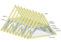 Dachkonstruktion mit liegendem Stuhl