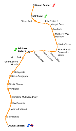 Kolkata Metro Linie 6 map.svg