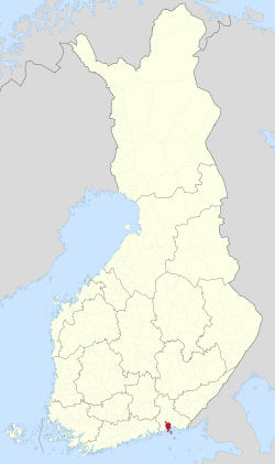 Location of Kotka in Finland