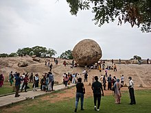 Balancing Big Rock Boulder Named KrishnaÂ´s Butter Ball Stock Image - Image  of mamallapuram, trip: 178298841