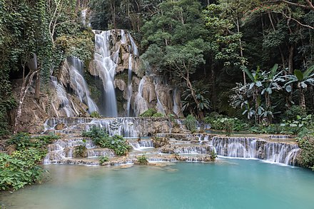 The main cascade at Kuang Si