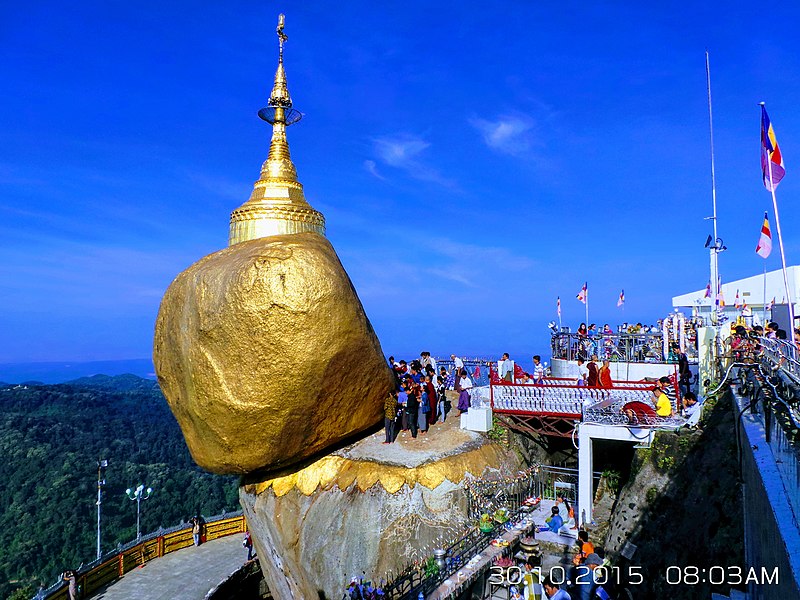 File:Kyaikhtiyoe Golden Rock Sunny Day.jpg