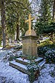 Löwenstein - Waldfriedhof - Grab Friederike Hauffe mit Schnee