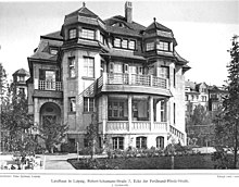 Villa Ulrich Thieme in Leipzig, Gartenansicht