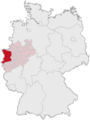 Position of the region "Niederrhein" in Germany