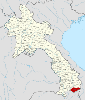 Phouvong District District in Attapu Province, Laos