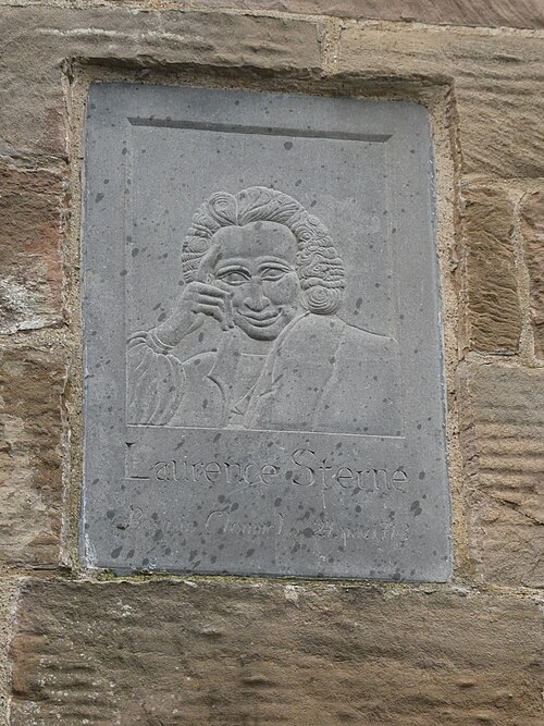 Plaque in memory of Sterne in the town walls of Clonmel