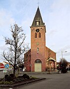 Église Saint-Vaast (Leers-Nord ), view from Pl. Communale