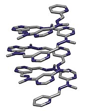 Crystal structure of a folded molecular helix reported by Lehn et al.[9]