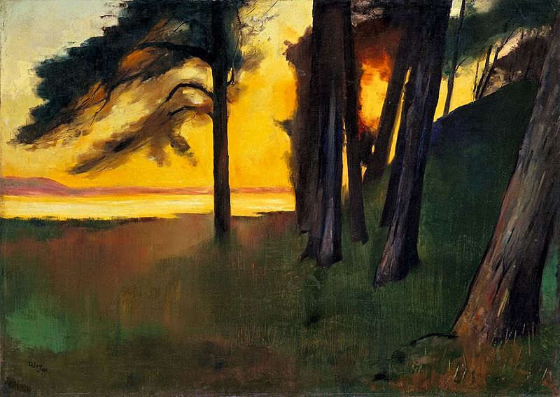 File:Lesser Ury Abend an einem See 1909.jpg