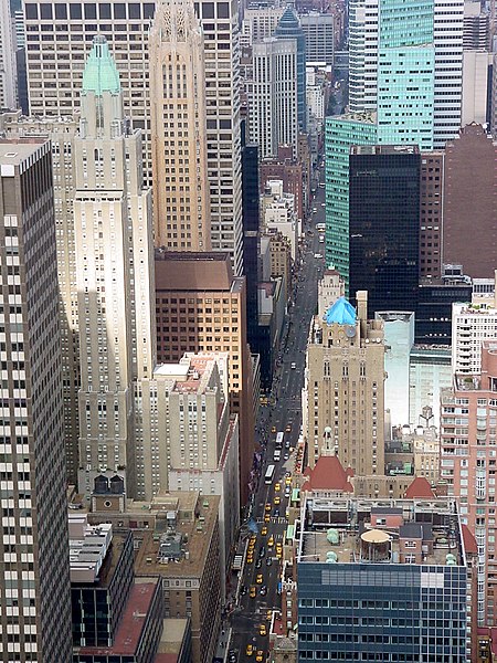 Lexington Avenue seen from the top of the Chrysler Building