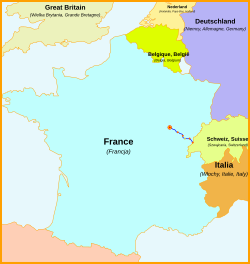 A Dijon–Vallorbe-vasútvonal útvonala